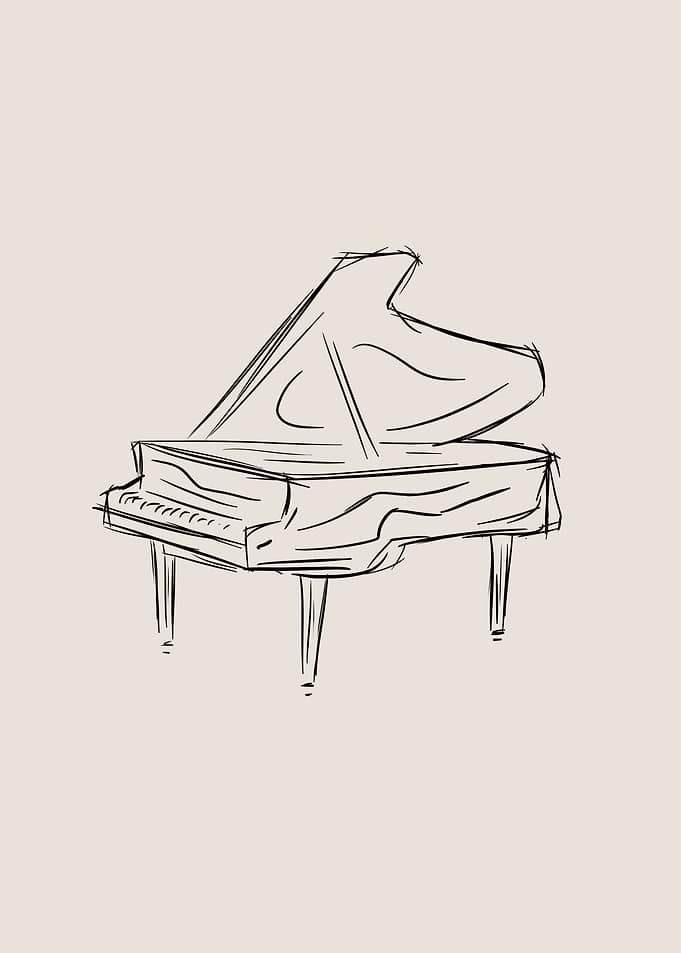 Piano Line Art
