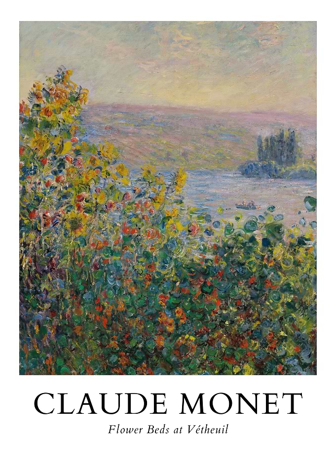 Claude Monet: Flower Beds at Vétheuil