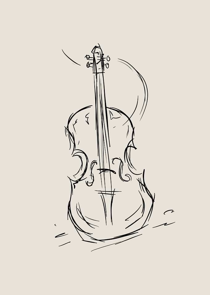 Violin Line Art