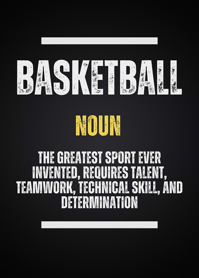 Basketball Definition Typography Art