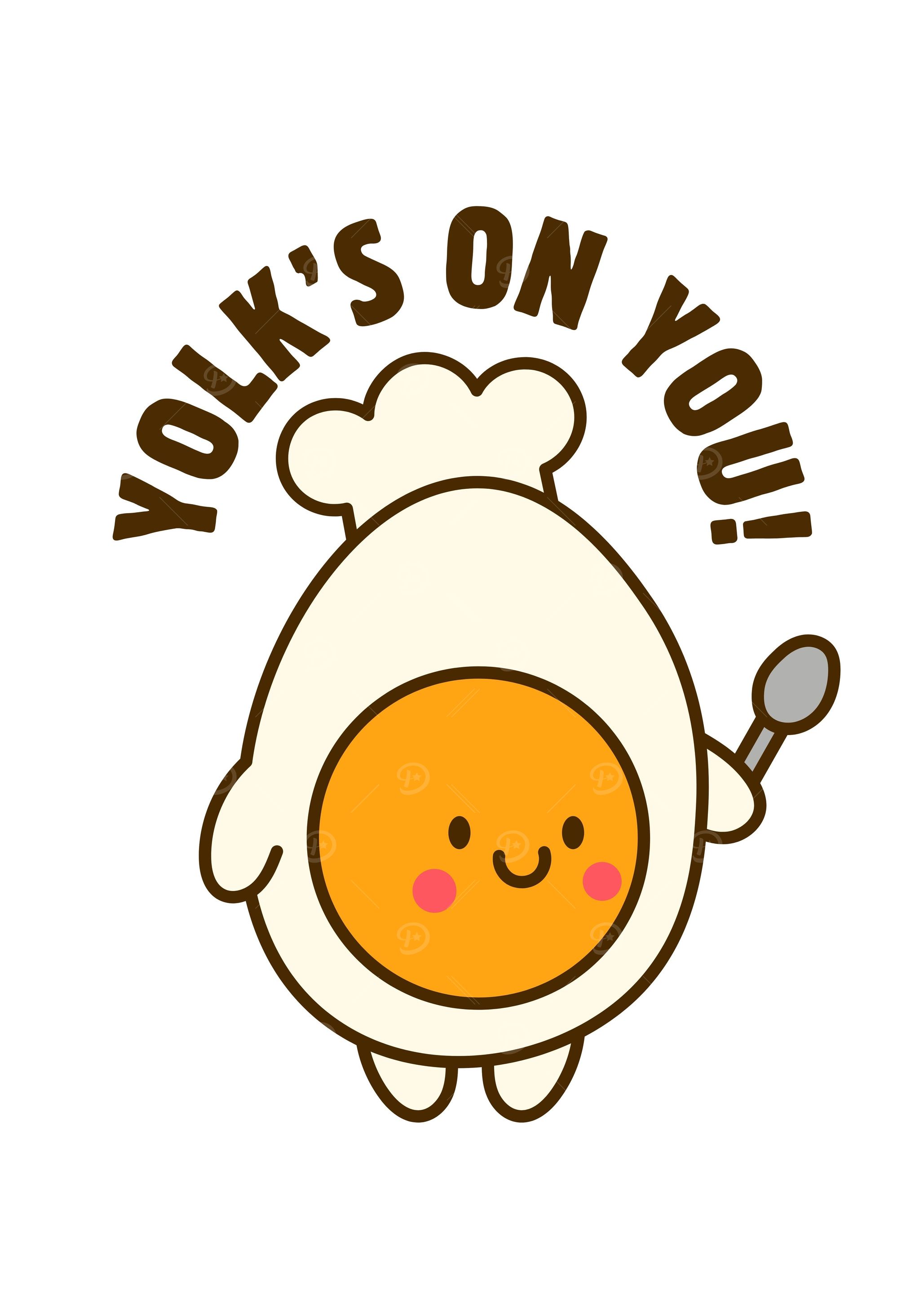 Yolk's on You Egg Cartoon