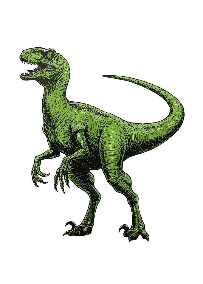 Green Velociraptor Predator