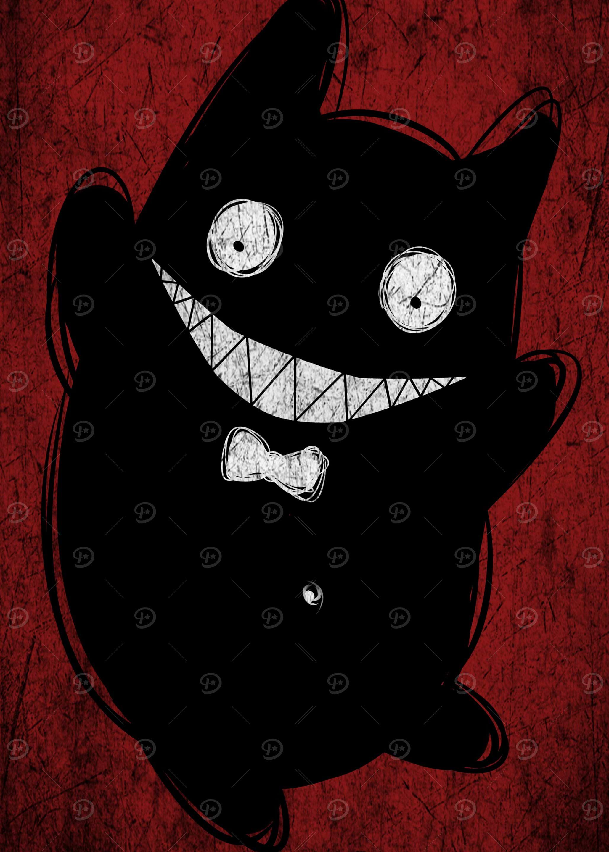 Creepy Black Monster with Bowtie