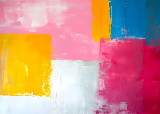 Abstract Color Block Painting