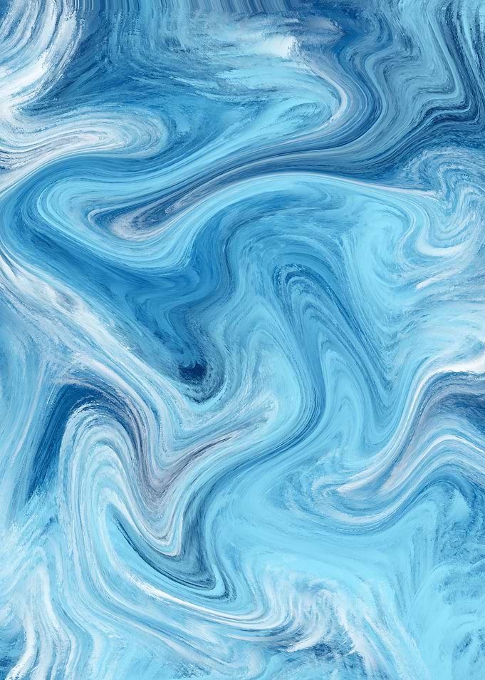 Blue Drift – Abstract Swirl Art in Blue