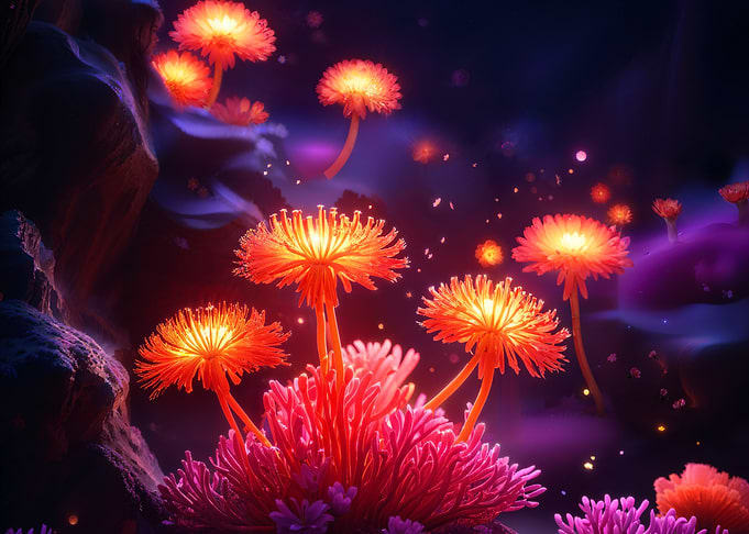 Glowing Fantasy Flowers
