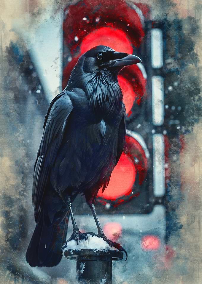 Urban Omen: The Raven at Red
