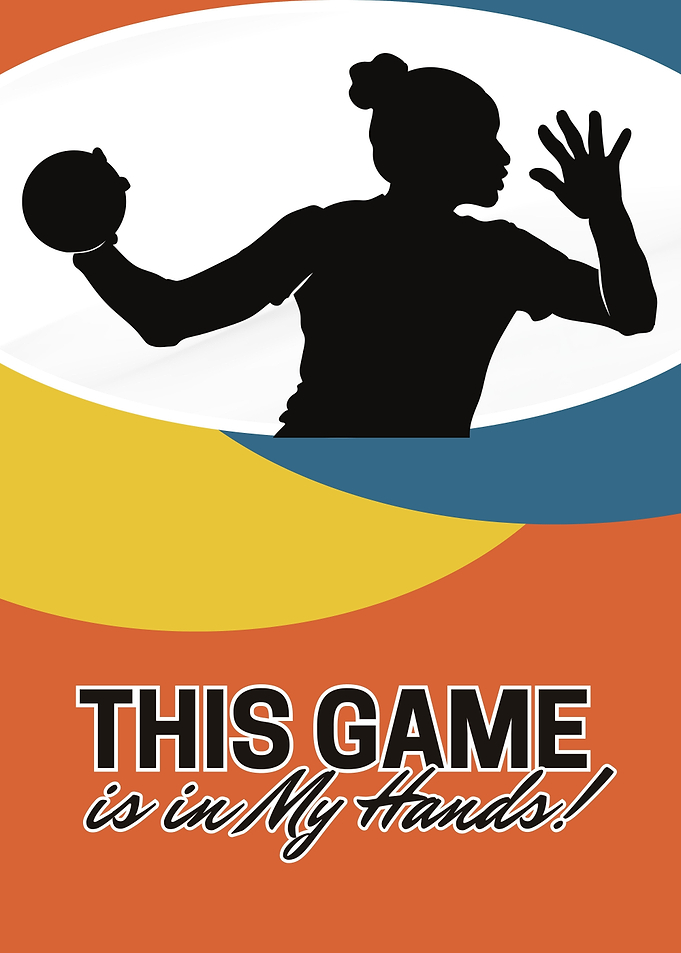 Handball Game Silhouette Poster