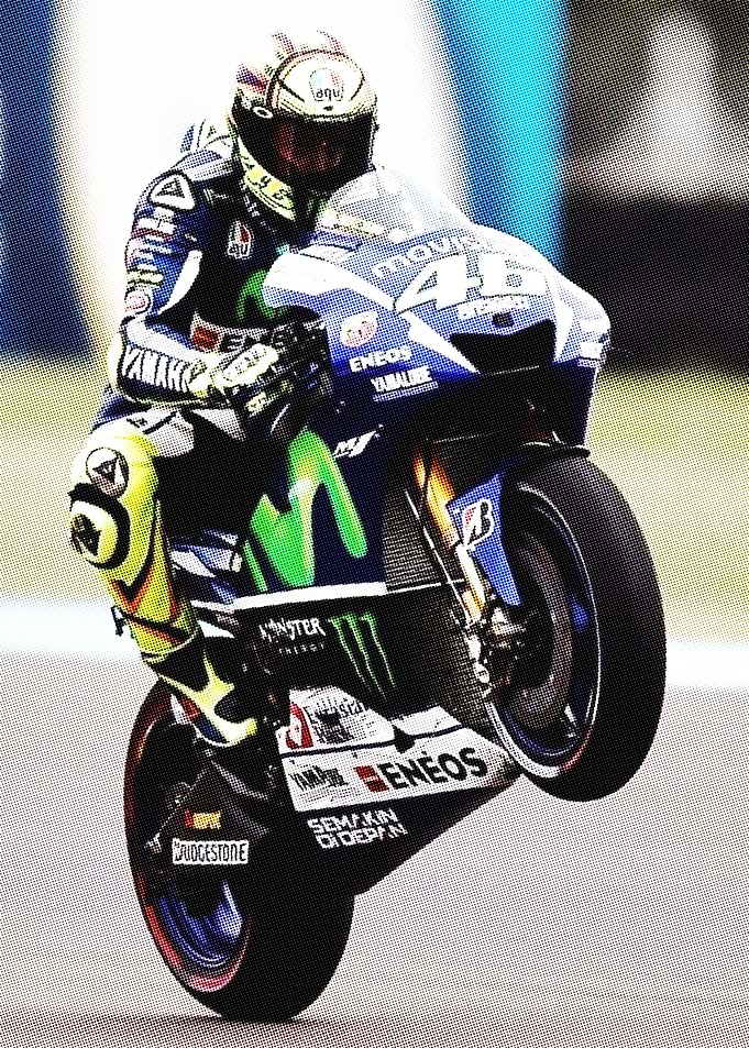 Motorcycle Wheelie with Rider