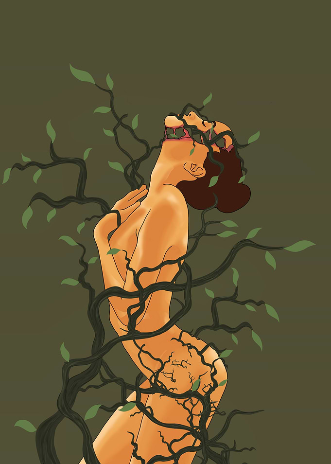 Woman Entwined with Vines