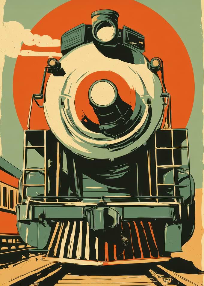 Vintage Train Poster Art