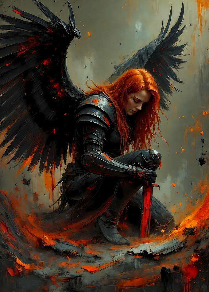Winged Warrior with Sword