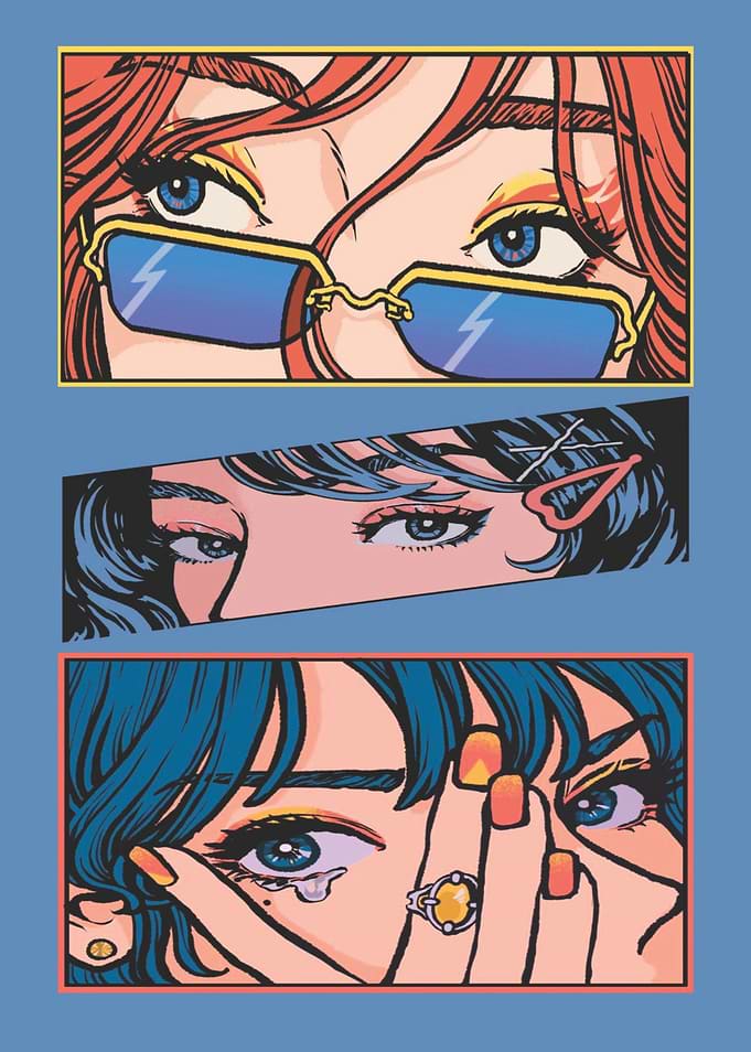 Anime Eyes Collage