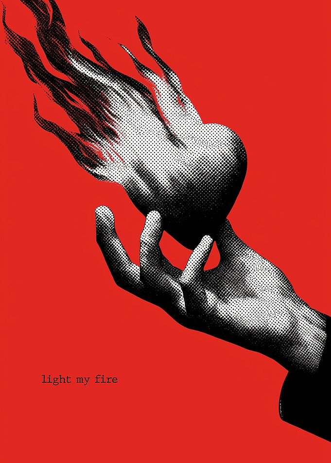 Burning Heart in Hand