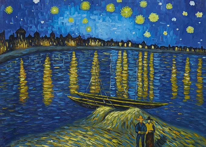 Starry Night Over the Rhône Painting