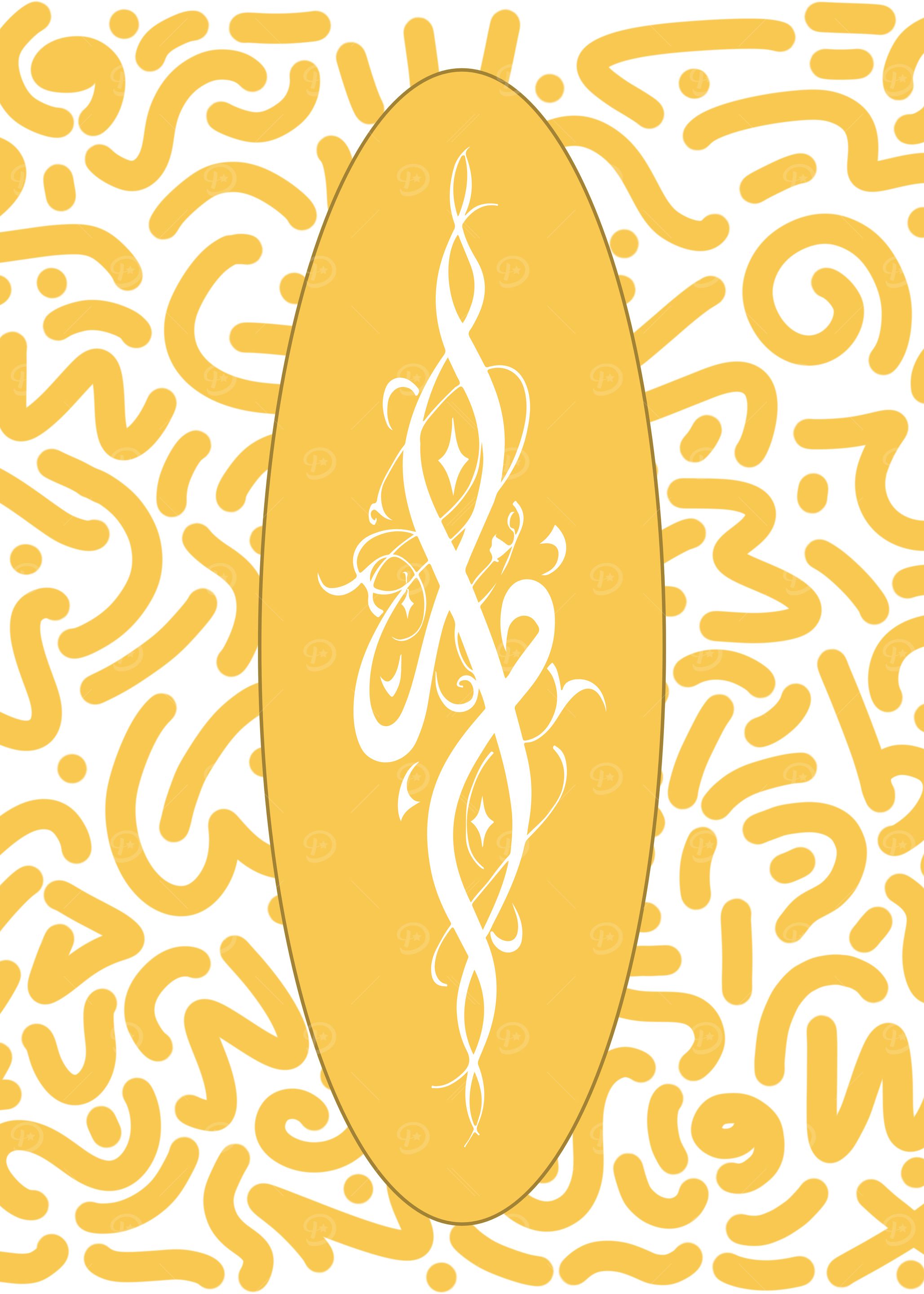 Abstract Yellow and White Design