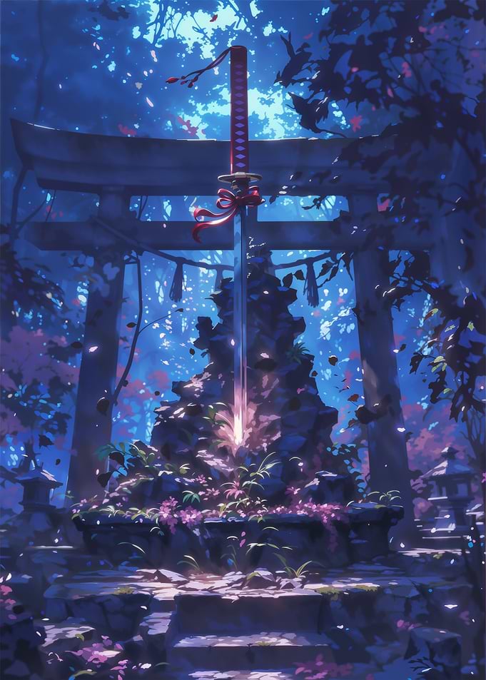 Katana at the Shrine Forest