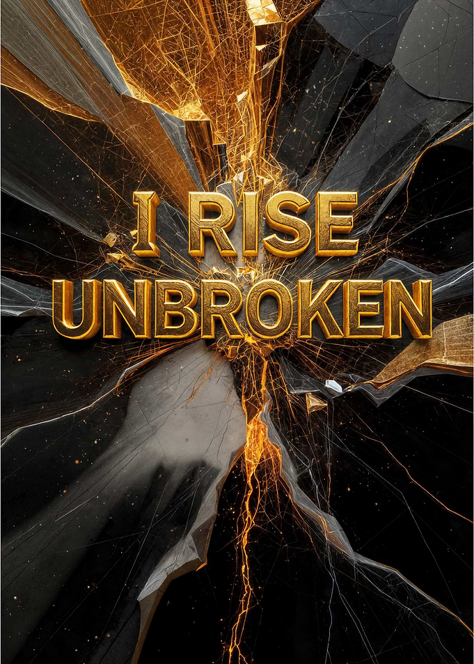 I Rise Unbroken - Motivational Metal Art Plaque