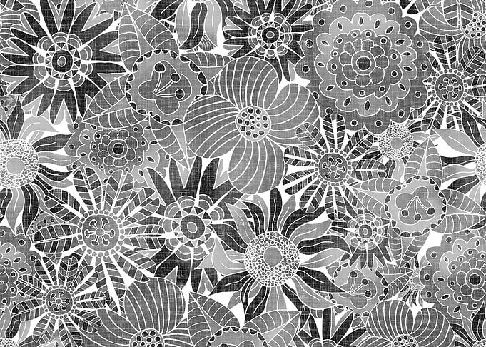 Round Scandinavian Flowers