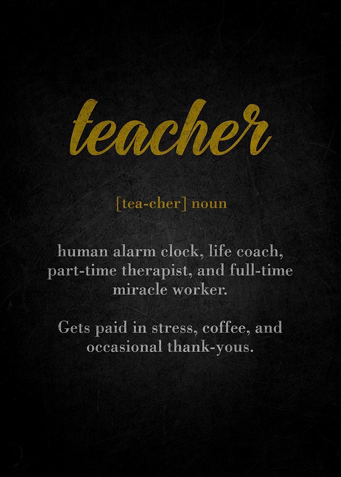 Teacher Definition Art Print
