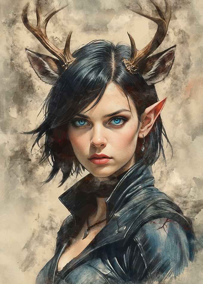Deer-eared Elf Girl Portrait
