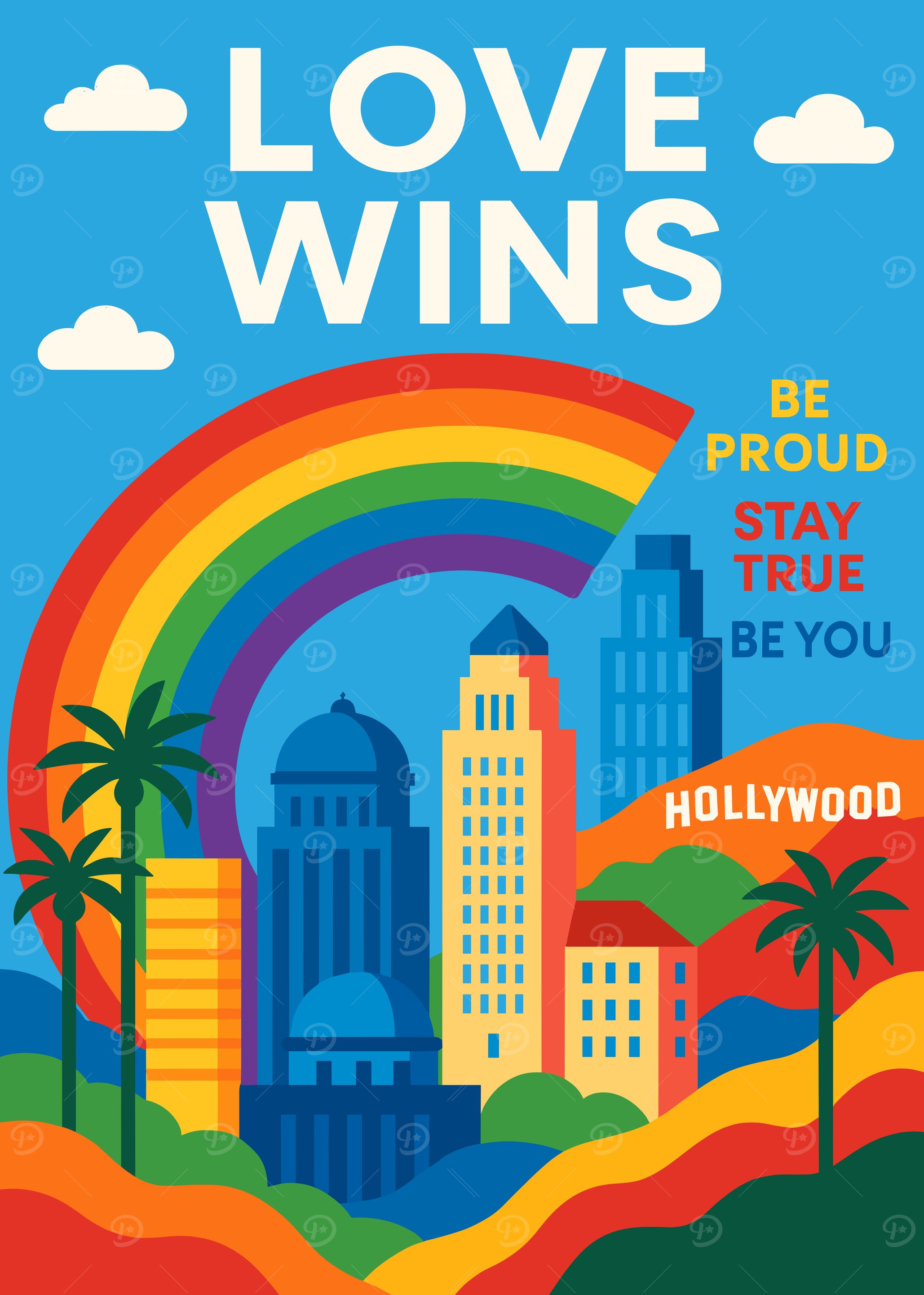 Love Wins Hollywood Pride Poster