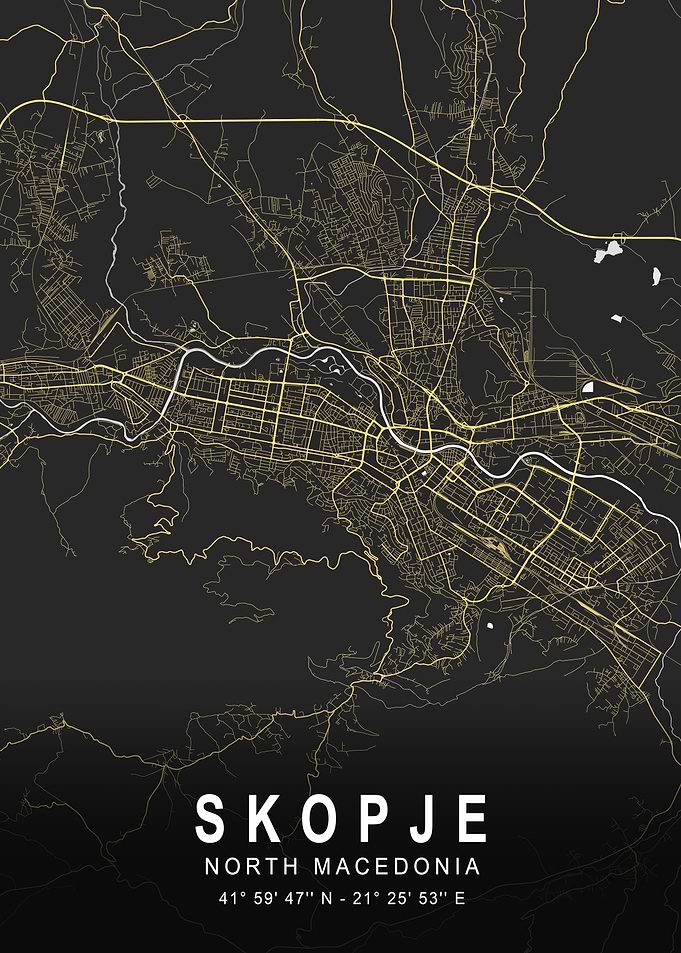 Skopje Silver City Map