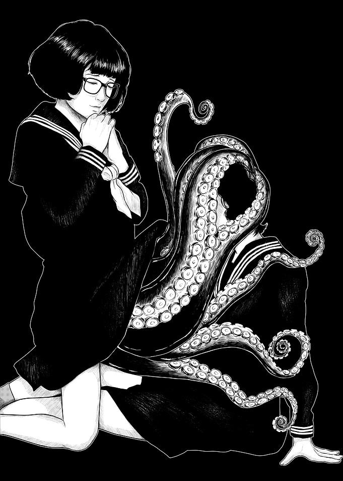 Girl with Octopus Tentacles