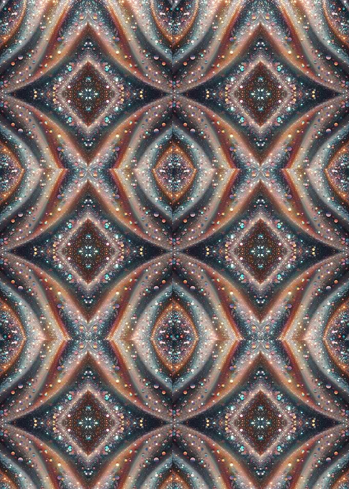 Abstract Diamond Pattern with Glittering Accents