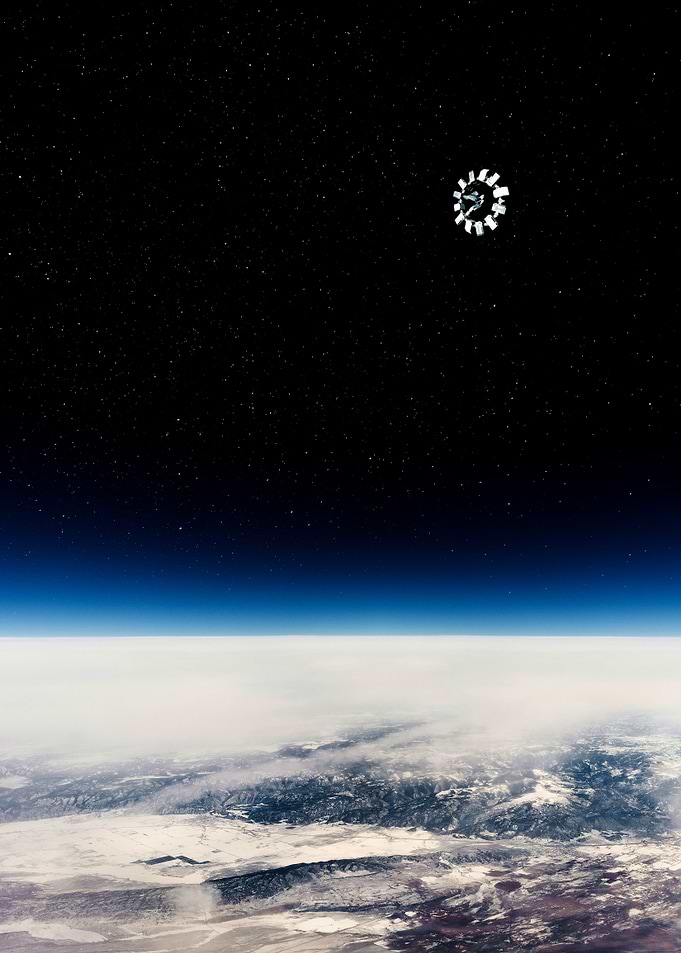 Space Station Orbiting Earth