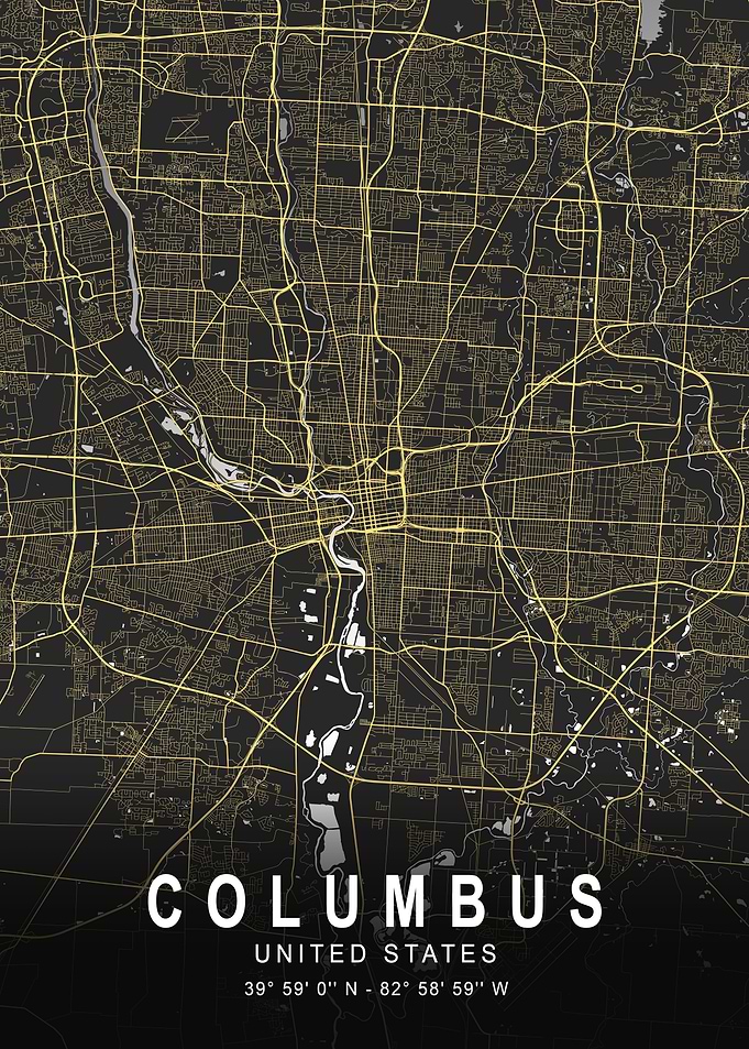 Columbus Silver City Map