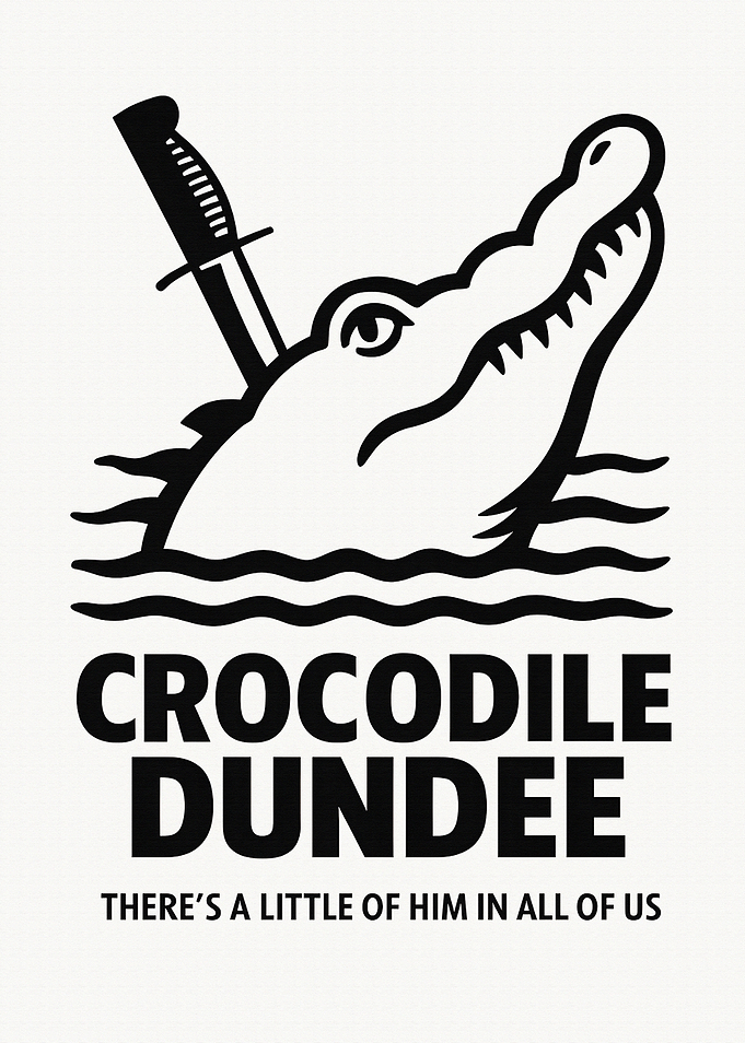Crocodile Dundee Minimalist Poster