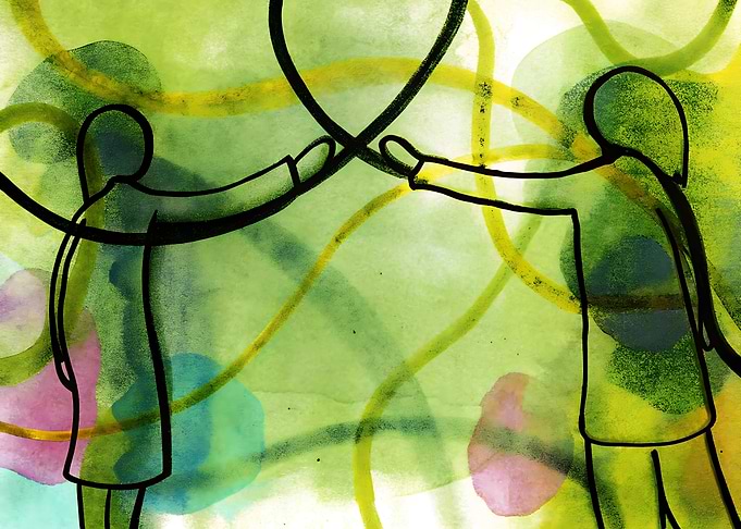 Abstract Figures Reaching