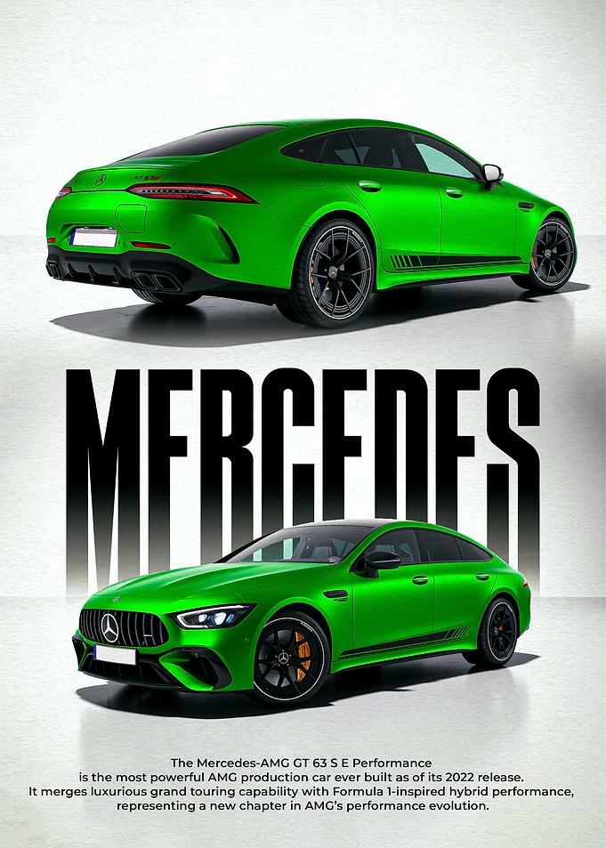 Green Mercedes-AMG GT 63 S E Performance