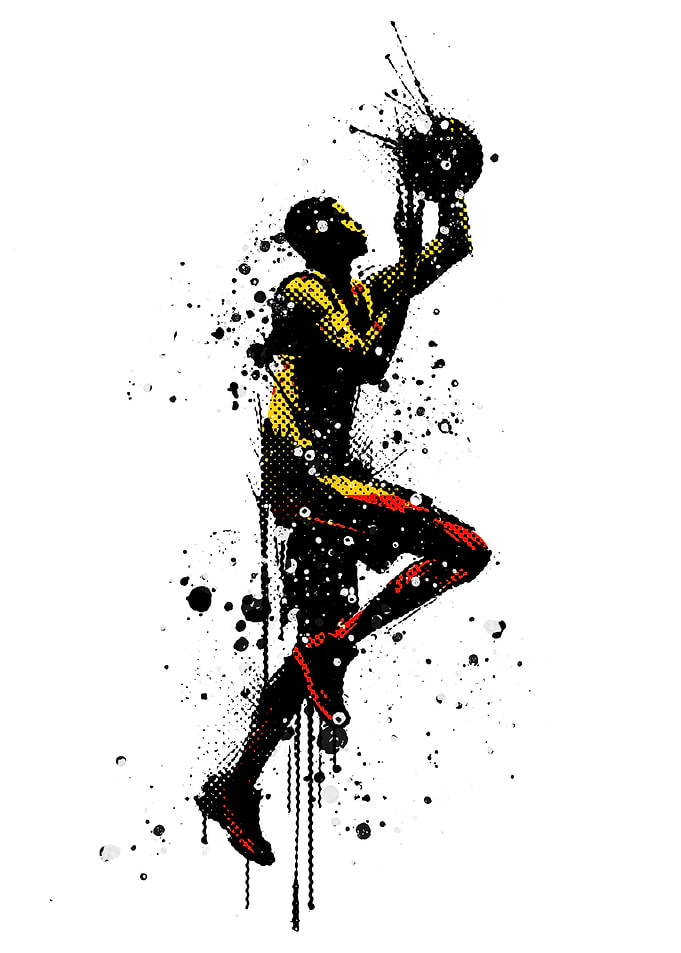 Basketball Player Artistic Silhouette