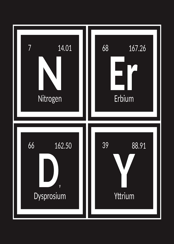 NERDY Periodic Table Elements Design
