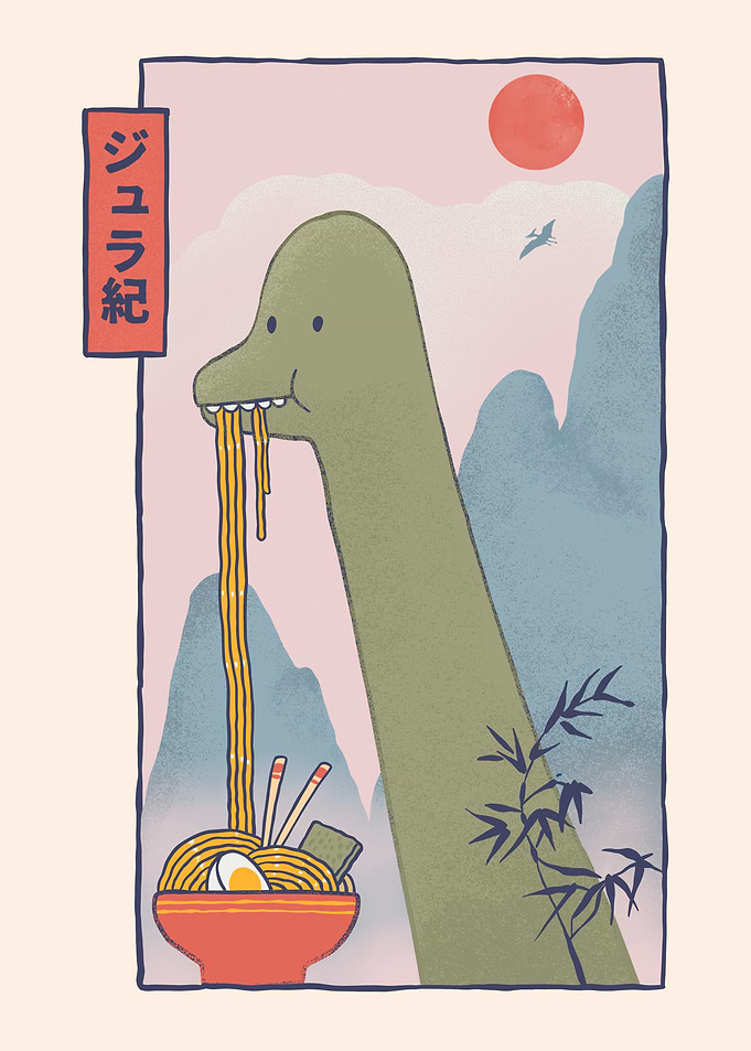 Brachiosaurus and ramen