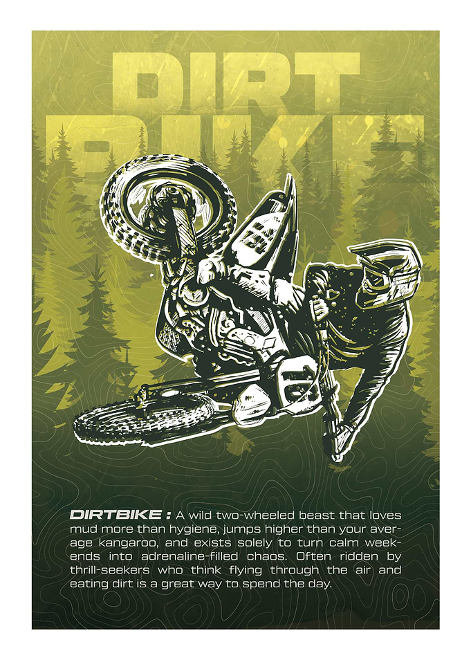 Dirt Bike Rider in Motocross Action - MX