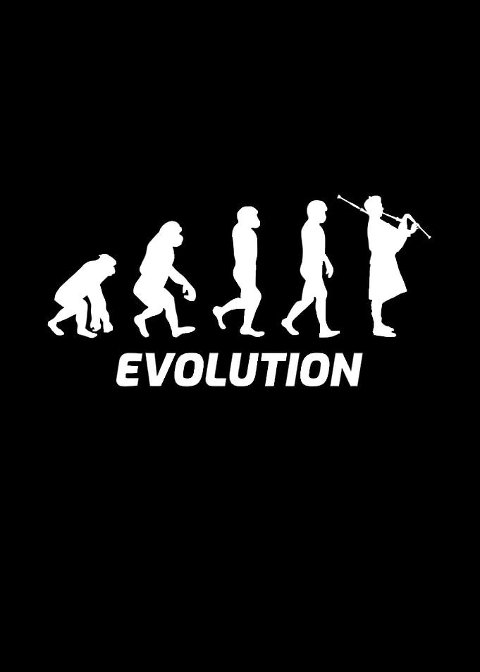 Evolution of Man Bagpipe Player