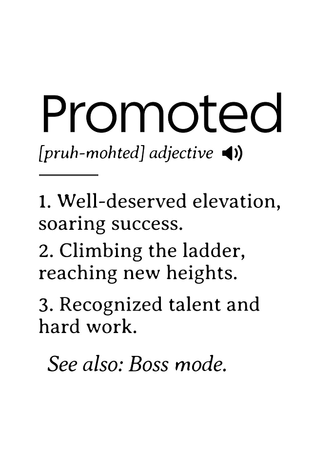 Promotion Congrats, Promoted Coworker Gift Definition