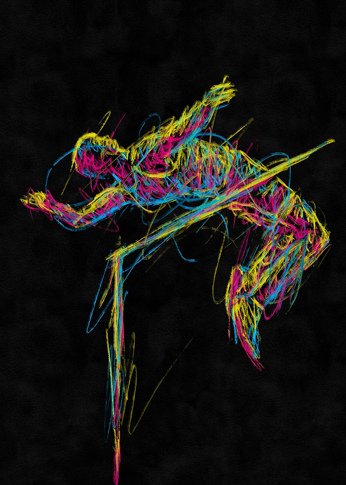 High Jump Abstract Art