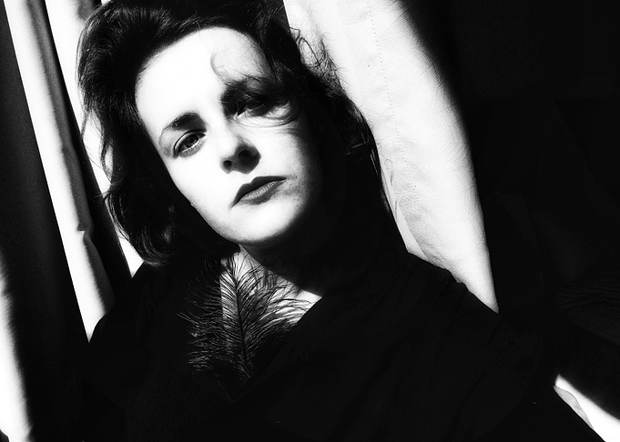 Black and White Portrait of Woman
