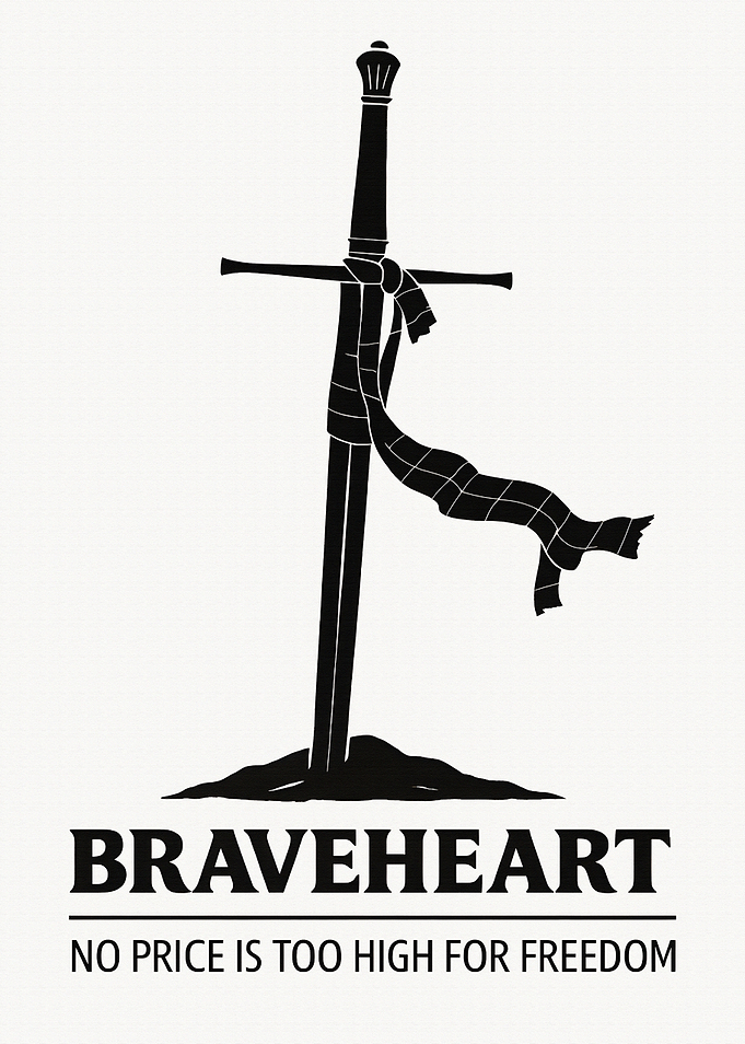 Braveheart Sword and Freedom Quote