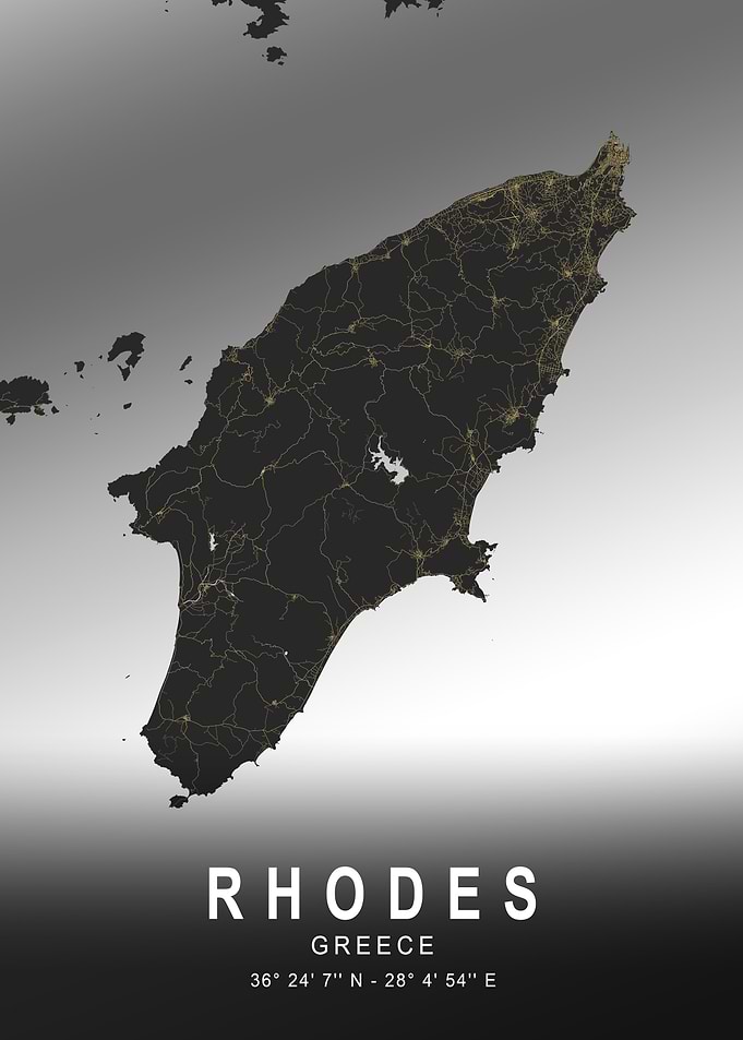 Rhodes Silver Island Map