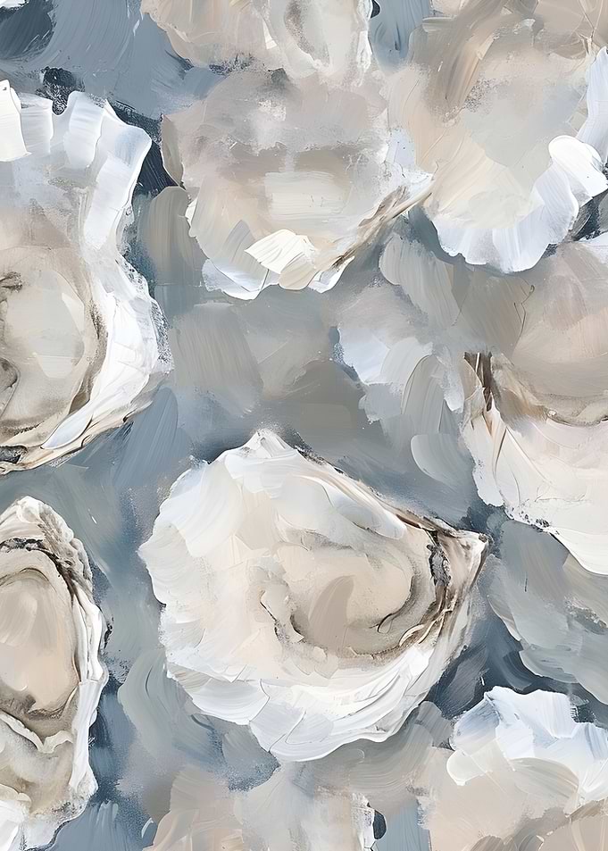 Oyster Shells Abstract Painting