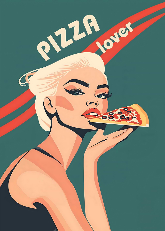 Pizza Lover - Retro Art