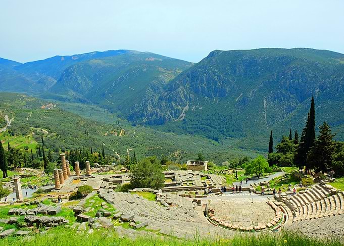 Delphi, Greece: Ancient Ruins and Landscape