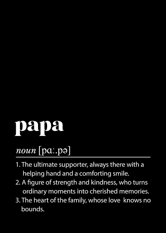 Papa Definition Sentimental Grandfather Gift & Family Love