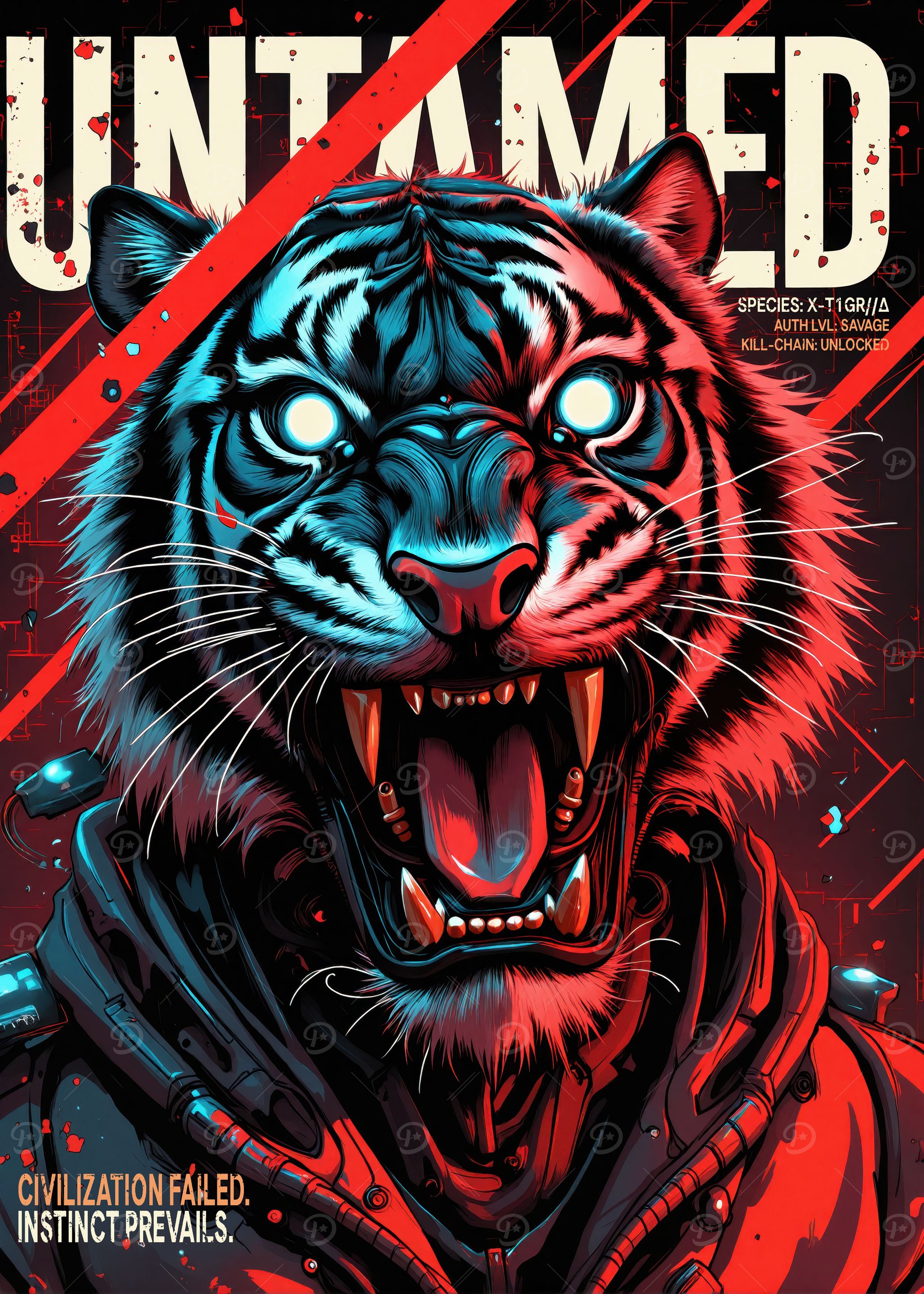 Untamed Cyberpunk Tiger