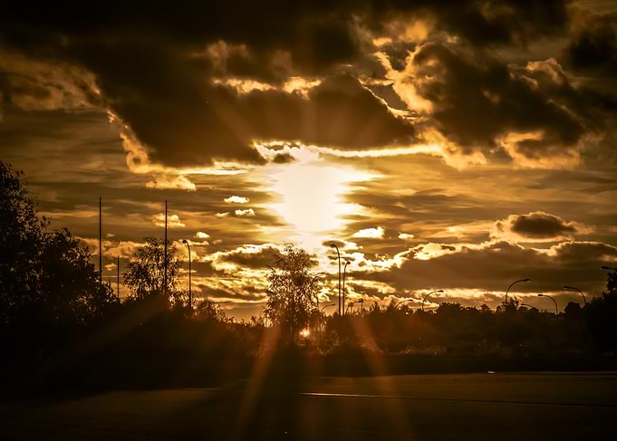Golden Sunset Landscape